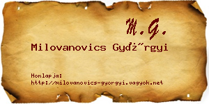 Milovanovics Györgyi névjegykártya